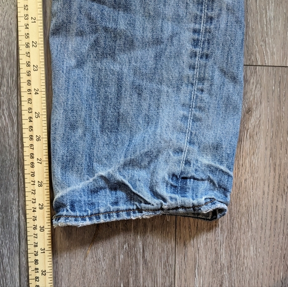American Eagle Mens Jeans 29x32 Relaxed Blue 100% Cotton Faded Distress - Picture 6 of 12